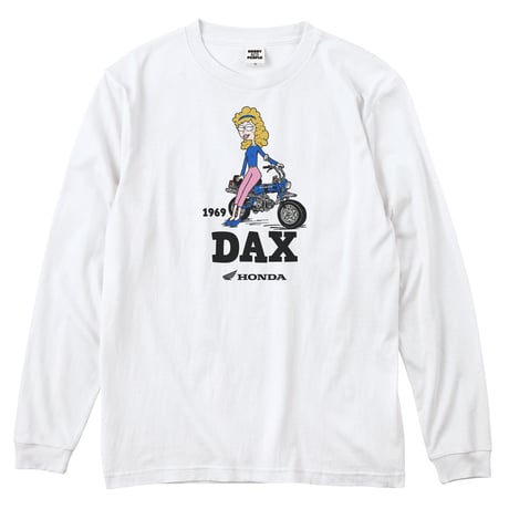 ホンダ　DAX 1969　HONDA THE PEOPLE　ロングスリーブTシャツ／ホワイト