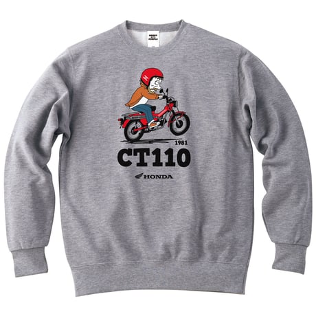 ホンダ　CT110 1981　HONDA THE PEOPLE　スウェット／ヘザーグレー