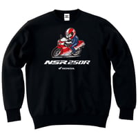 ホンダ　NSR250R 1986　HONDA THE PEOPLE　スウェット／ブラック