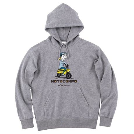 ホンダ　MOTOCOMPO 1981　HONDA THE PEOPLE　スウェットパーカー／ヘザーグレー