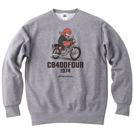 ホンダ　CB400FOUR 1974　HONDA THE PEOPLE　スウェット／ヘザーグレー
