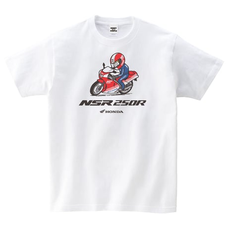 ホンダ　NSR250R 1986　HONDA THE PEOPLE　コットンTシャツ／ホワイト