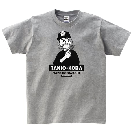 小林太三／タニオ・コバ　MILITARY THE PEOPLE　コットンTシャツ／ヘザーグレー