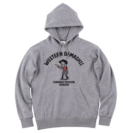トルネード吉田　MILITARY THE PEOPLE　スウェットパーカー／ヘザーグレー