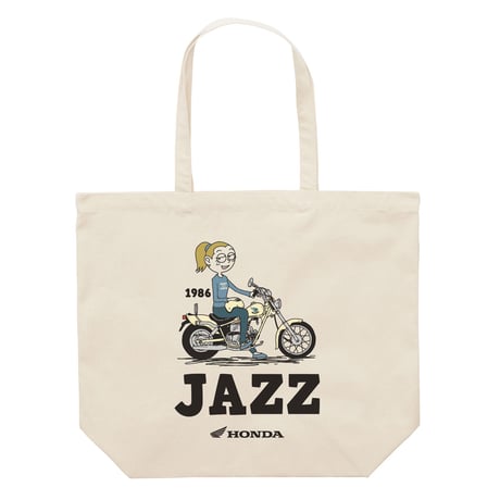 ホンダ　JAZZ 1986　HONDA THE PEOPLE　トートバッグ／ナチュラル