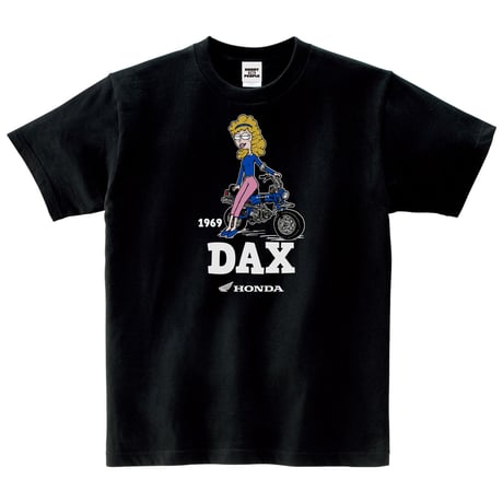 ホンダ　DAX 1969　HONDA THE PEOPLE　コットンTシャツ／ブラック
