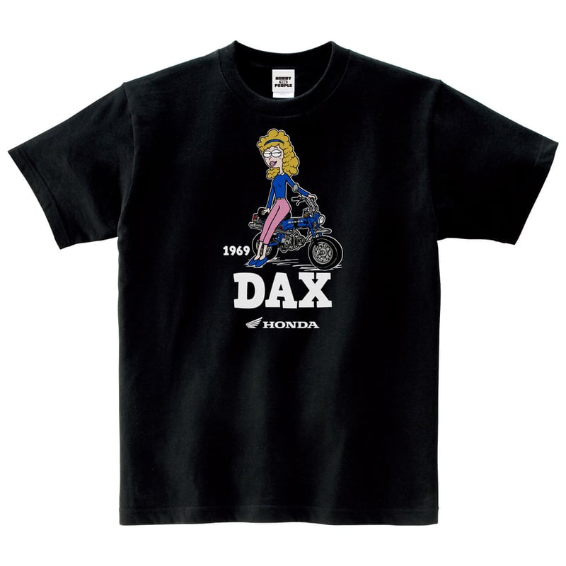 ホンダ DAX 1969 HONDA THE PEOPLE コットンTシャツ／ブラック | H