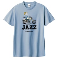ホンダ　JAZZ 1986　HONDA THE PEOPLE　コットンTシャツ／アシッドブルー