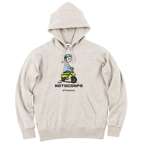ホンダ　MOTOCOMPO 1981　HONDA THE PEOPLE　スウェットパーカー／オートミール