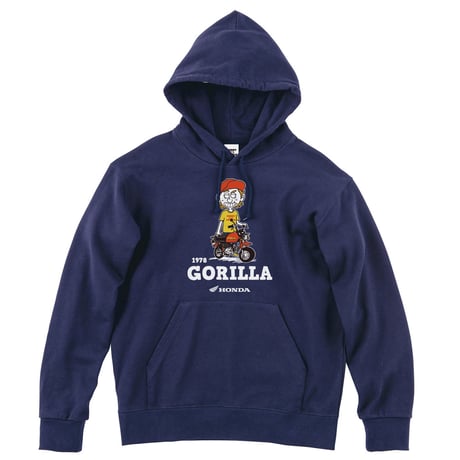 ホンダ　GORILLA 1978　HONDA THE PEOPLE　スウェットパーカー／ネイビー