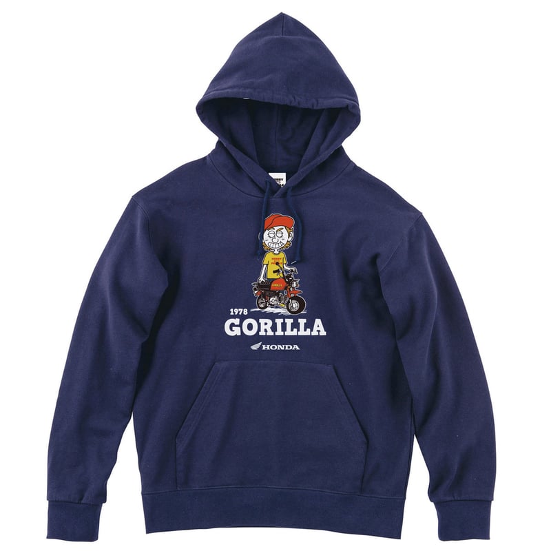ホンダ GORILLA 1978 HONDA THE PEOPLE スウェットパーカー／ネイビ