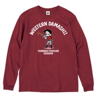 トルネード吉田　MILITARY THE PEOPLE　ロングスリーブTシャツ／バーガンディ