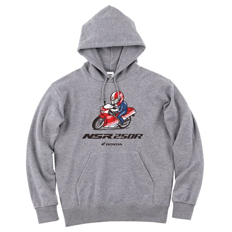 ホンダ　NSR250R 1986　HONDA THE PEOPLE　スウェットパーカー／ヘザーグレー