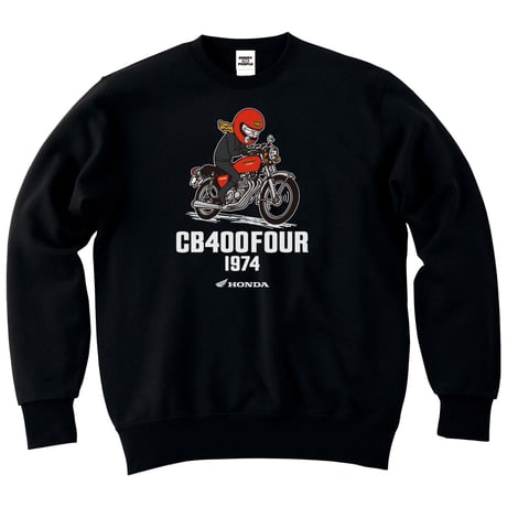 ホンダ　CB400FOUR 1974　HONDA THE PEOPLE　スウェット／ブラック