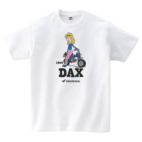 ホンダ　DAX 1969　HONDA THE PEOPLE　コットンTシャツ／ホワイト