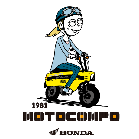 ホンダ　MOTOCOMPO 1981　HONDA THE PEOPLE　トートバッグ／ナチュラル