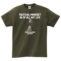 毛野ブースカ／アームズマガジン　MILITARY THE PEOPLE　コットンTシャツ／アーミーグリーン