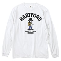 コネティ加藤／ハートフォード　MILITARY THE PEOPLE　ロングスリーブTシャツ／ホワイト