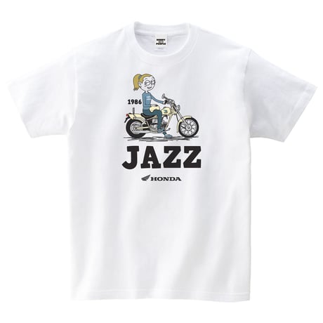 ホンダ　JAZZ 1986　HONDA THE PEOPLE　コットンTシャツ／ホワイト