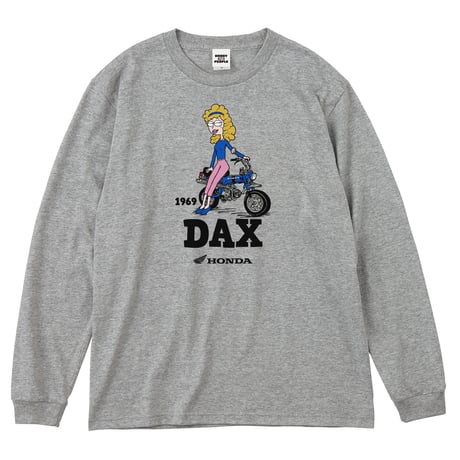 ホンダ　DAX 1969　HONDA THE PEOPLE　ロングスリーブTシャツ／ヘザーグレー