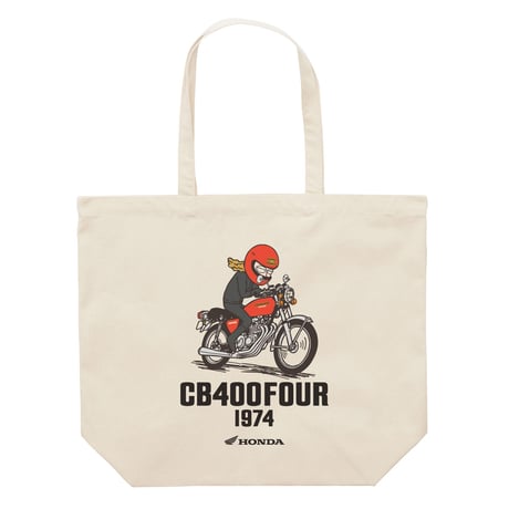 ホンダ　CB400FOUR 1974　HONDA THE PEOPLE　トートバッグ／ナチュラル
