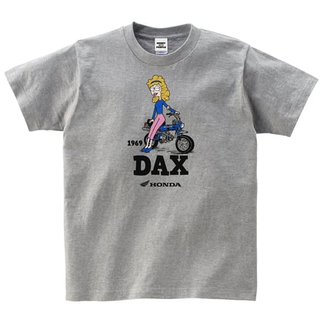 ホンダ　DAX 1969　HONDA THE PEOPLE　コットンTシャツ／ヘザーグレー