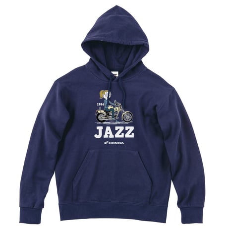 ホンダ　JAZZ 1986　HONDA THE PEOPLE　スウェットパーカー／ネイビー