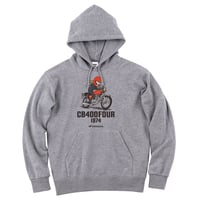 ホンダ　CB400FOUR 1974　HONDA THE PEOPLE　スウェットパーカー／ヘザーグレー