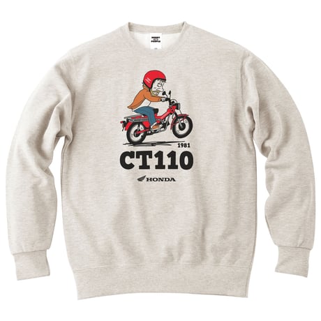 ホンダ　CT110 1981　HONDA THE PEOPLE　スウェット／オートミール