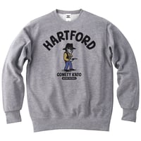 コネティ加藤／ハートフォード　MILITARY THE PEOPLE　スウェット／ヘザーグレー