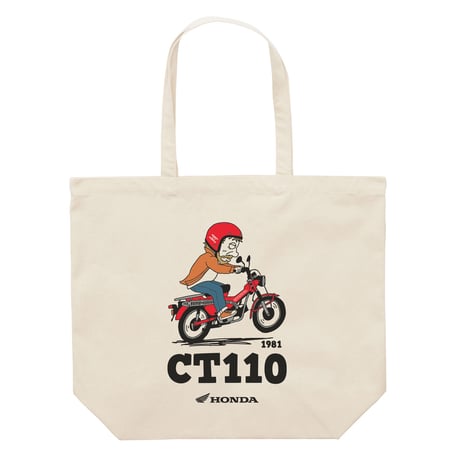ホンダ　CT110 1981　HONDA THE PEOPLE　トートバッグ／ナチュラル