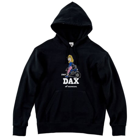 ホンダ　DAX 1969　HONDA THE PEOPLE　スウェットパーカー／ブラック