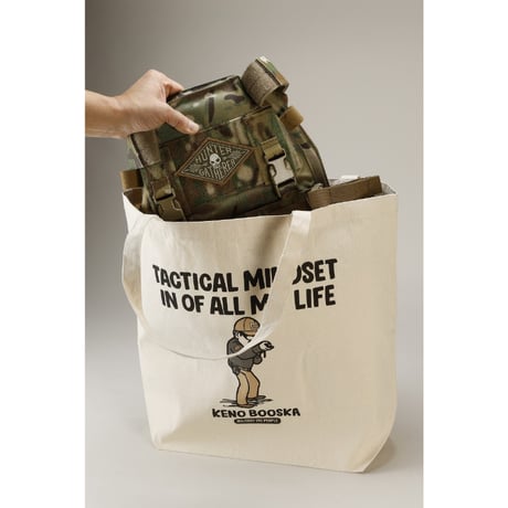 毛野ブースカ／アームズマガジン　MILITARY THE PEOPLE　トートバッグ／ナチュラル