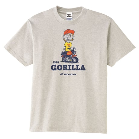 ホンダ　GORILLA 1978　HONDA THE PEOPLE　コットンTシャツ／オートミール