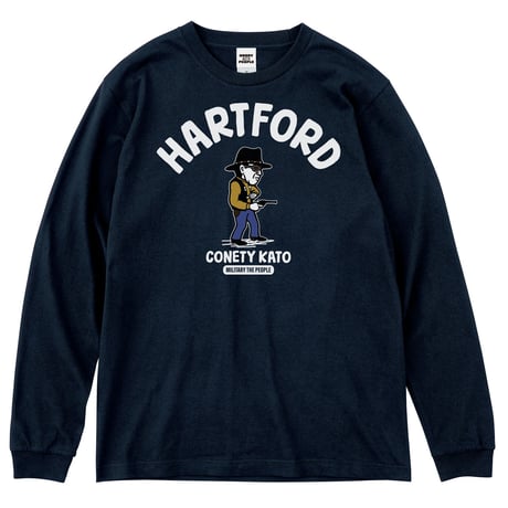 コネティ加藤／ハートフォード　MILITARY THE PEOPLE　ロングスリーブTシャツ／ネイビー