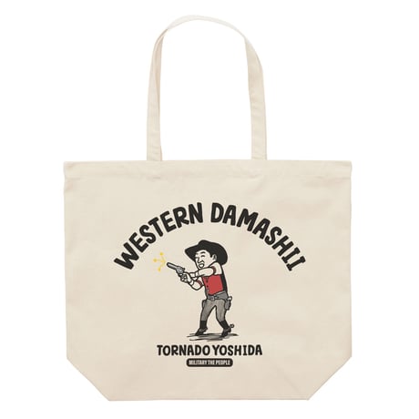 トルネード吉田　MILITARY THE PEOPLE　トートバッグ／ナチュラル