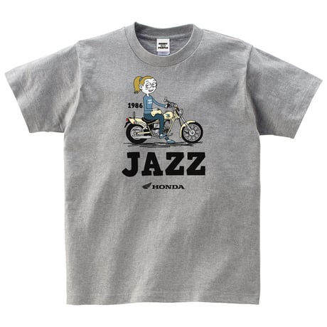 ホンダ　JAZZ 1986　HONDA THE PEOPLE　コットンTシャツ／ヘザーグレー