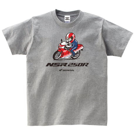 ホンダ　NSR250R 1986　HONDA THE PEOPLE　コットンTシャツ／ヘザーグレー