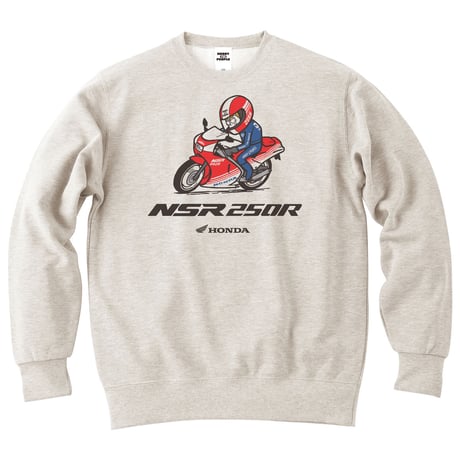 ホンダ　NSR250R 1986　HONDA THE PEOPLE　スウェット／オートミール