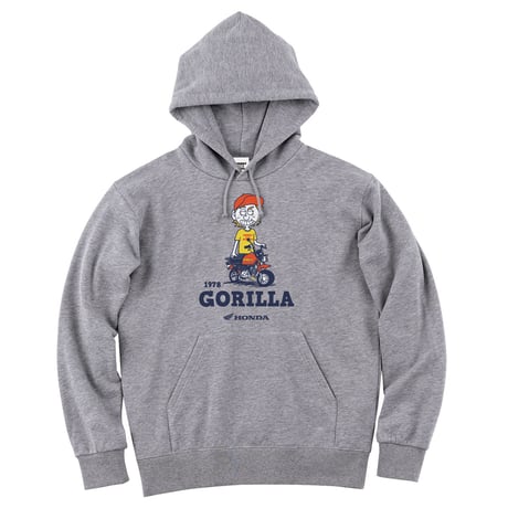 ホンダ　GORILLA 1978　HONDA THE PEOPLE　スウェットパーカー／ヘザーグレー