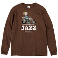 ホンダ　JAZZ 1986　HONDA THE PEOPLE　ロングスリーブTシャツ／ダークブラウン