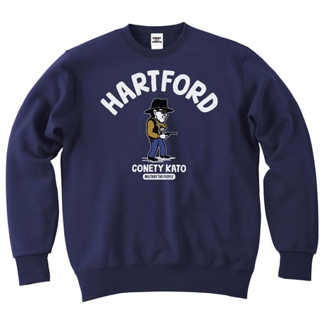 コネティ加藤／ハートフォード　MILITARY THE PEOPLE　スウェット／ネイビー