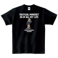 毛野ブースカ／アームズマガジン　MILITARY THE PEOPLE　コットンTシャツ／ブラック