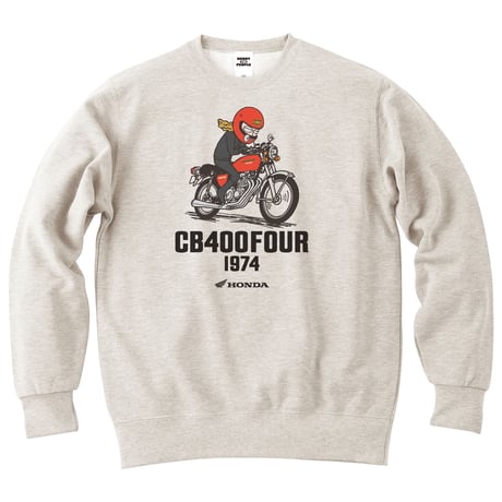 ホンダ　CB400FOUR 1974　HONDA THE PEOPLE　スウェット／オートミール