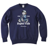 ホンダ　SuperCub C100 1958　HONDA THE PEOPLE　スウェット／ネイビー
