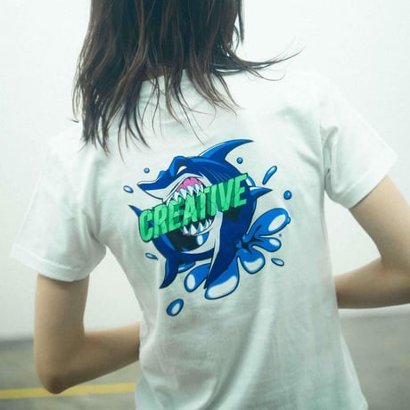 Shark flower Tee (140size White)