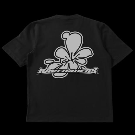 Rave Racers reflective flower logo tee (Black)