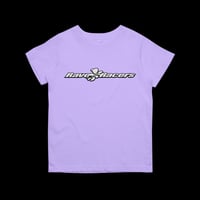 Rave Racers wide logo tee (for girls) - Purple