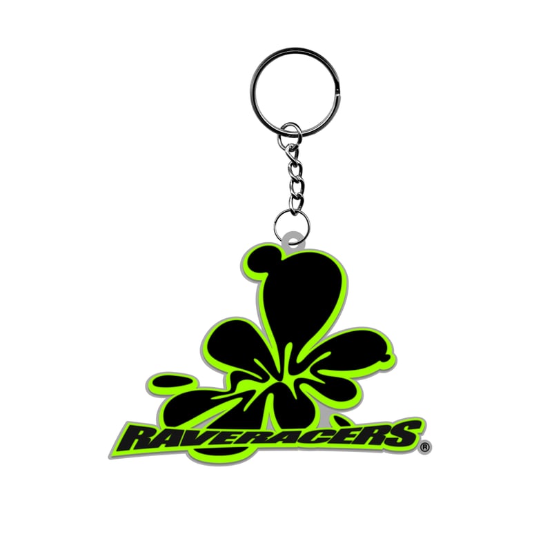 Rubber Keychain (Black) | Rave Racers