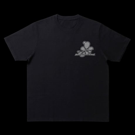 Rave Racers reflective flower logo tee (Black)